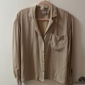Worthington Light Tan Button-Down Shirt